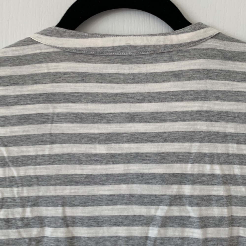 NWT LOFT 100% Cotton Stripe Deep V-Neck Long Sleeves Tunic Top Size Large - Picture 10 of 12